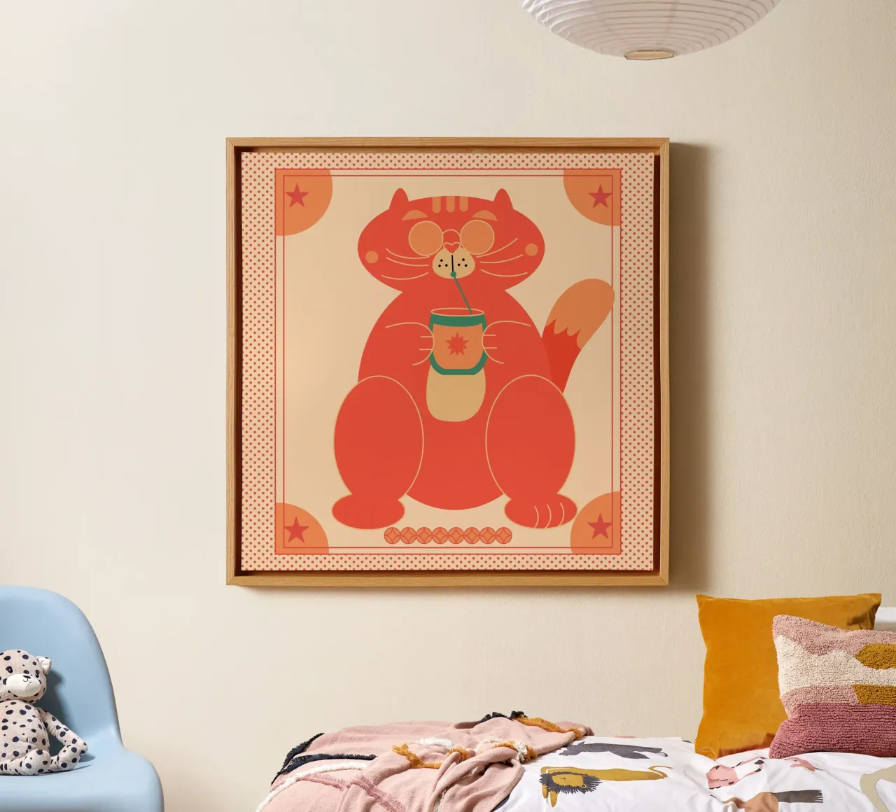 Fat Cat tela con Cornice a cassetta da Dharma