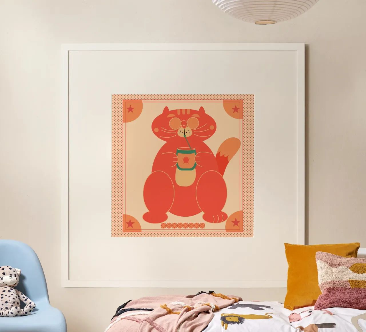 Fat Cat poster con telaio in plastica da Dharma