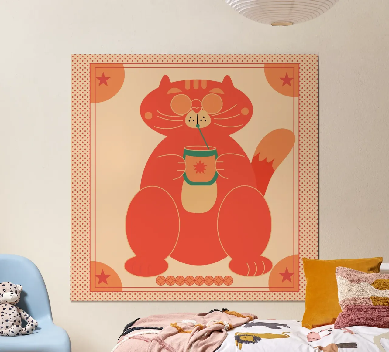 Fat Cat poster con telaio in plastica da Dharma