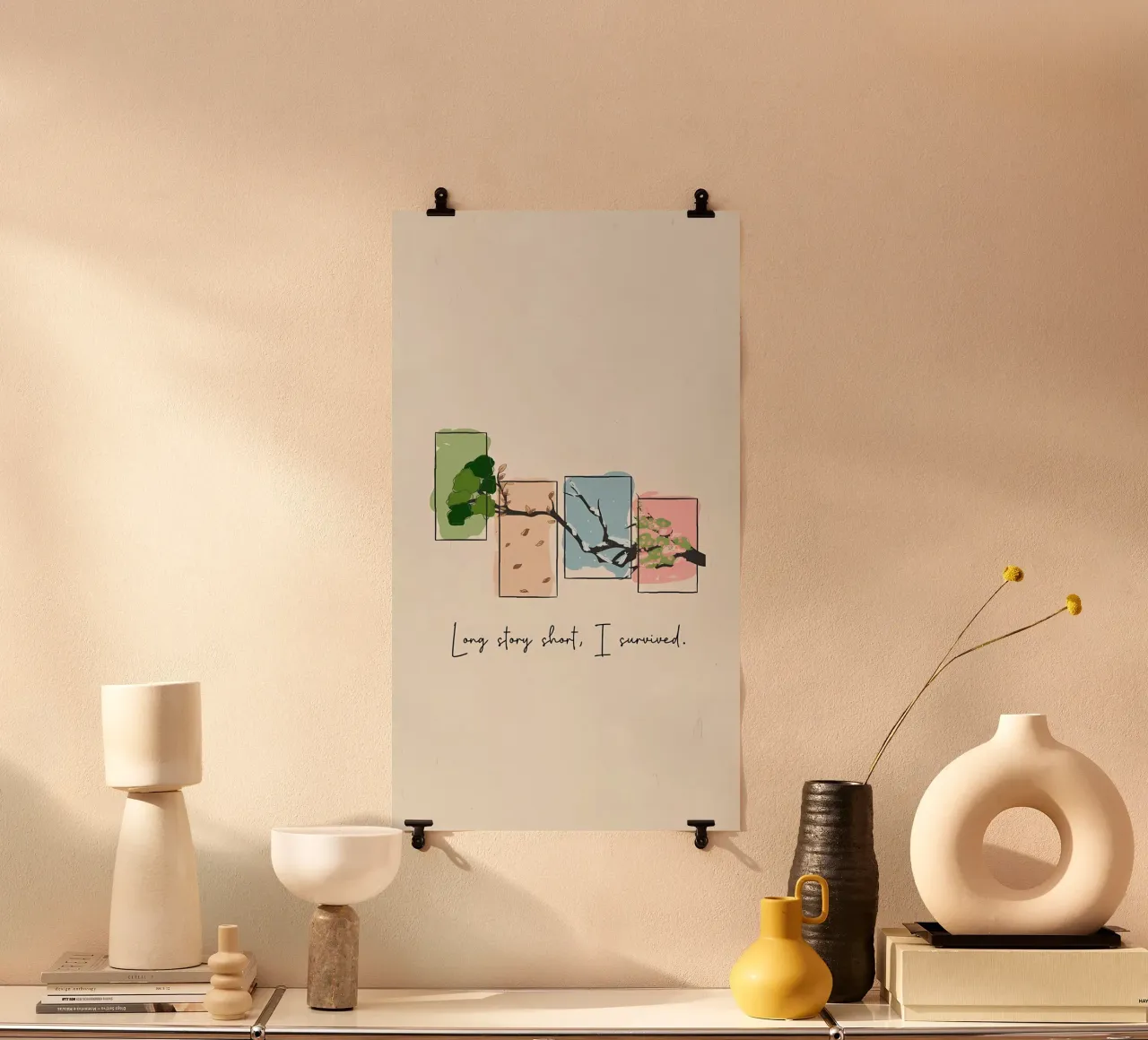arte minimale poster con telaio in alluminio da diadang