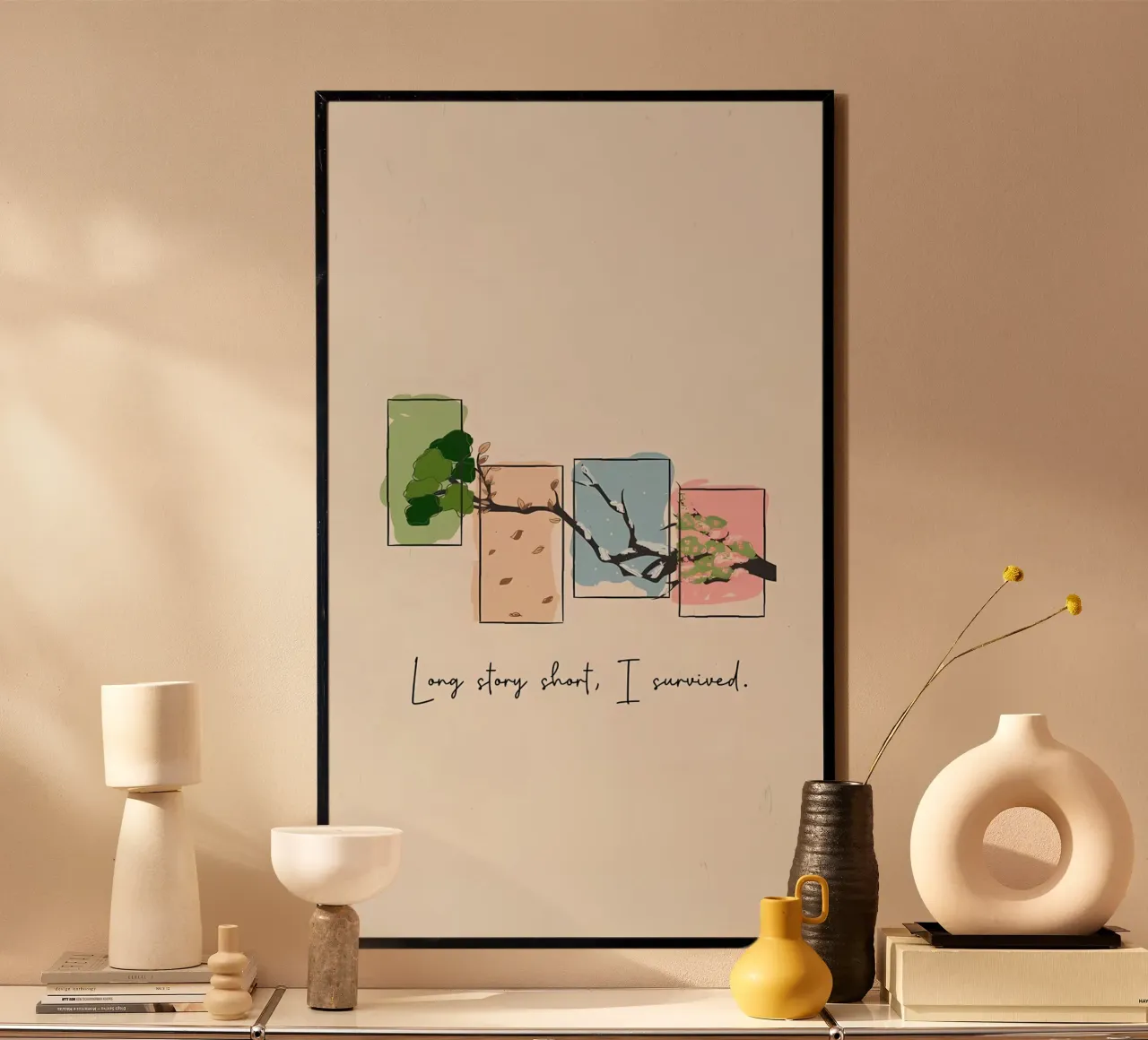 arte minimale poster con telaio in alluminio da diadang