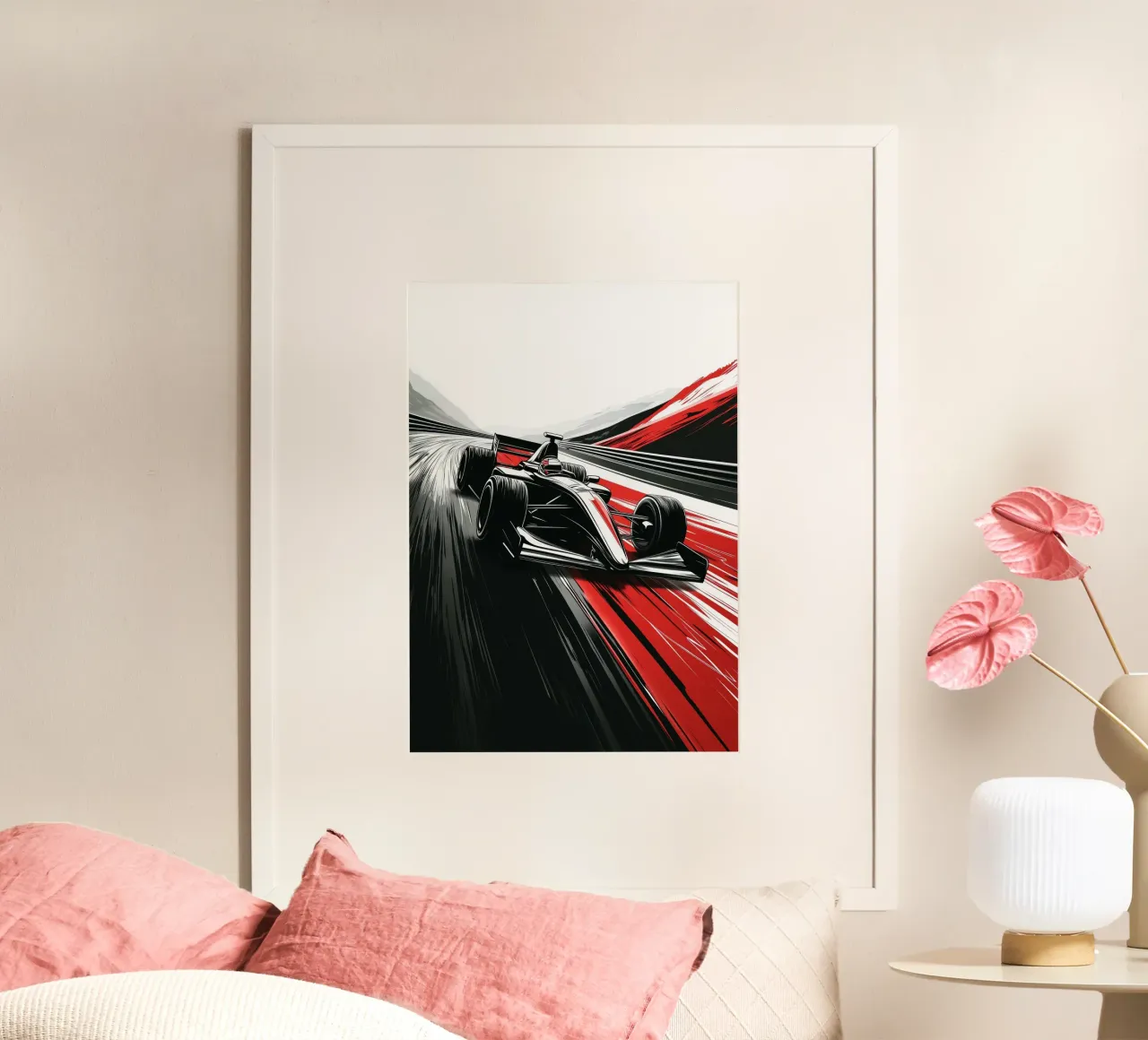 Art de la course automobile poster de Justyna Jaszke JBJart