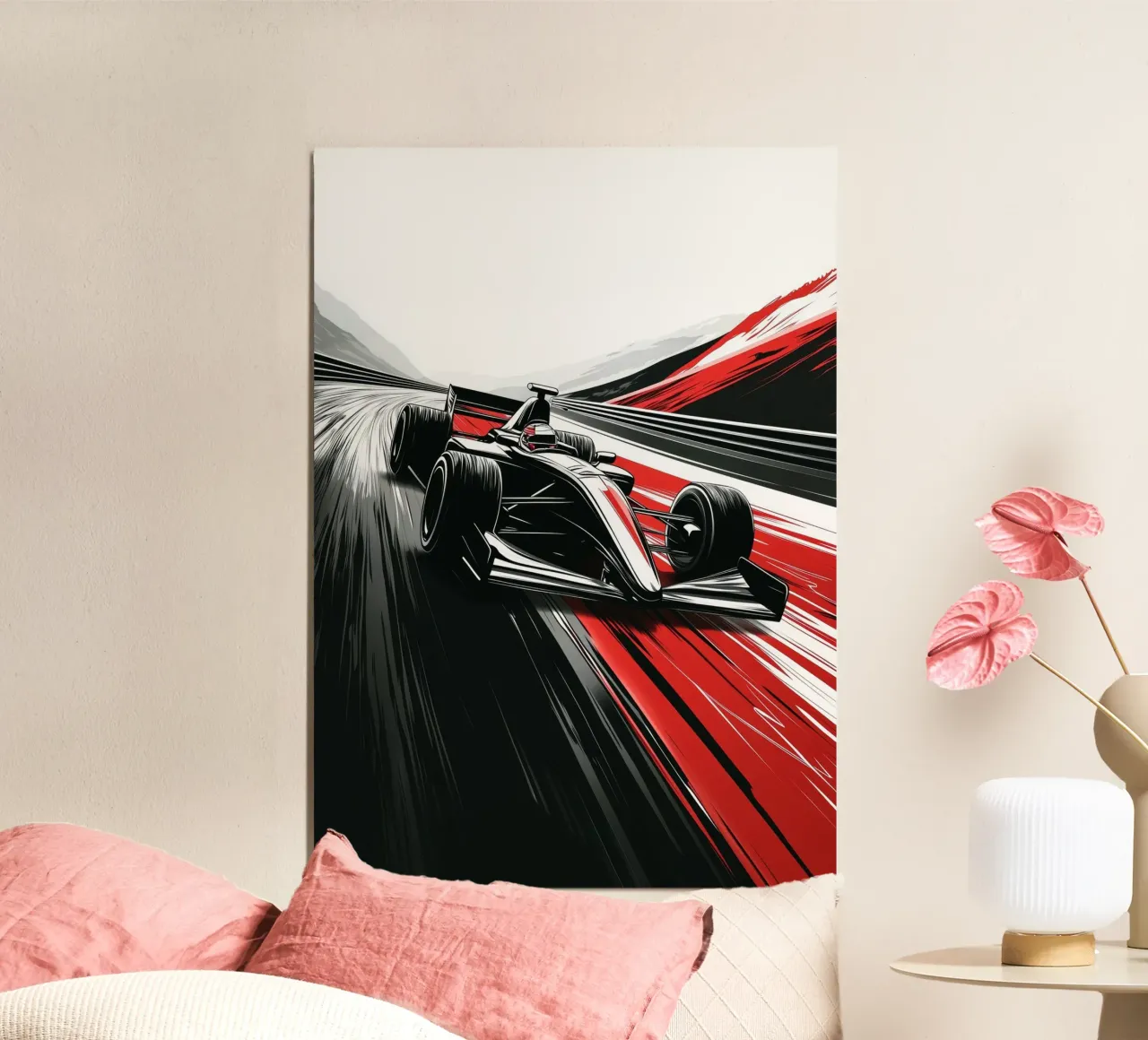 Art de la course automobile poster de Justyna Jaszke JBJart