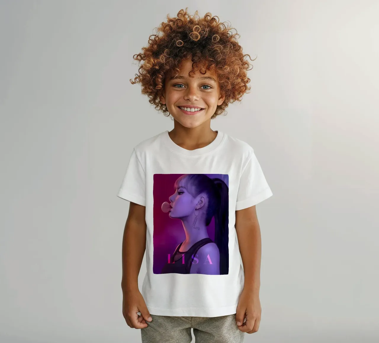 Lisa Blackpink t-shirt bambini da khoaimi
