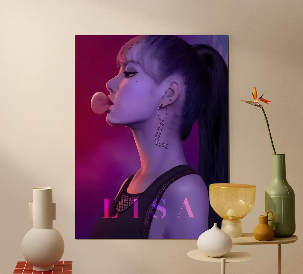 Lisa Blackpink poster con telaio in legno da khoaimi