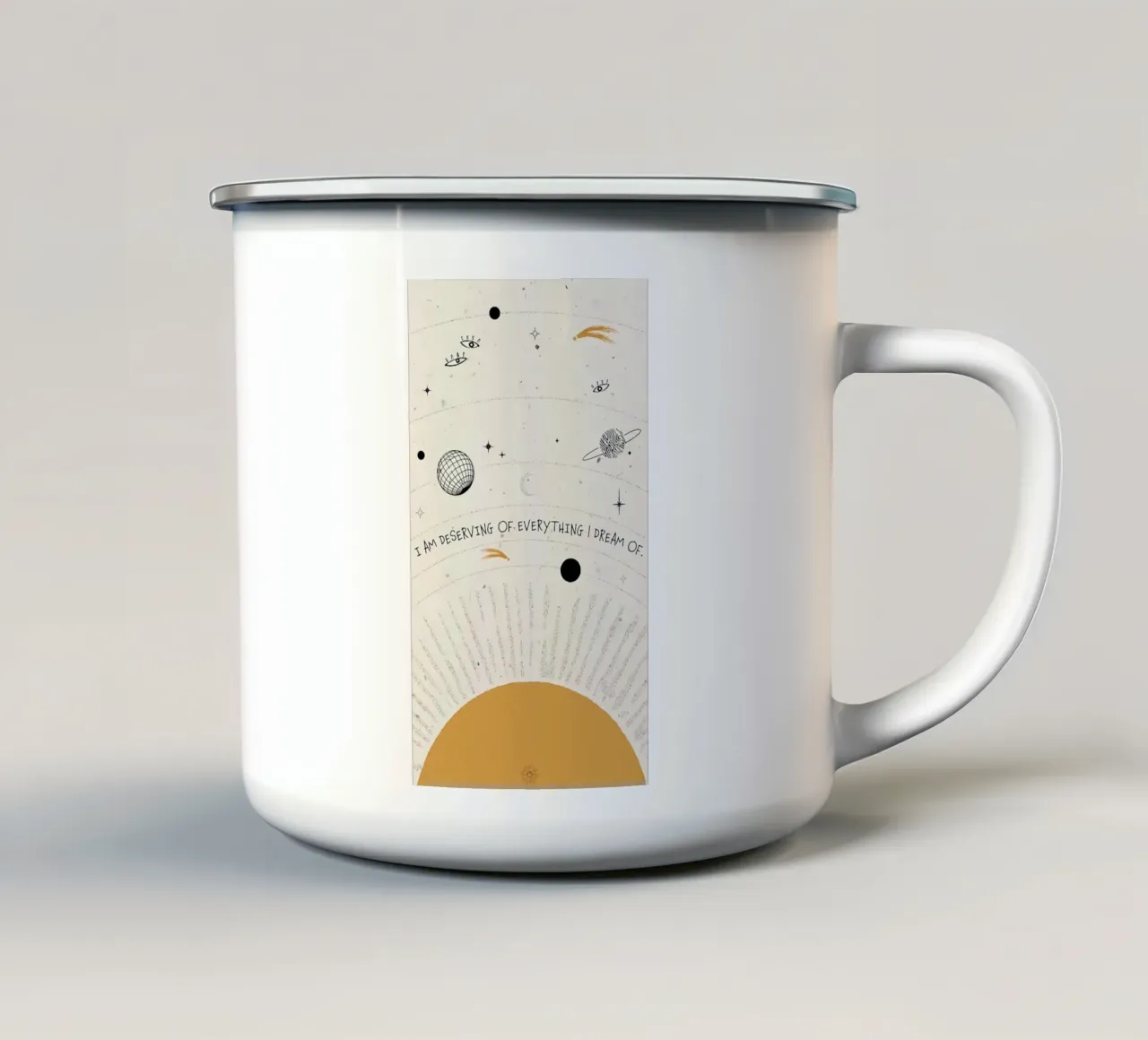 arte minimale tazza in smalto da diadang