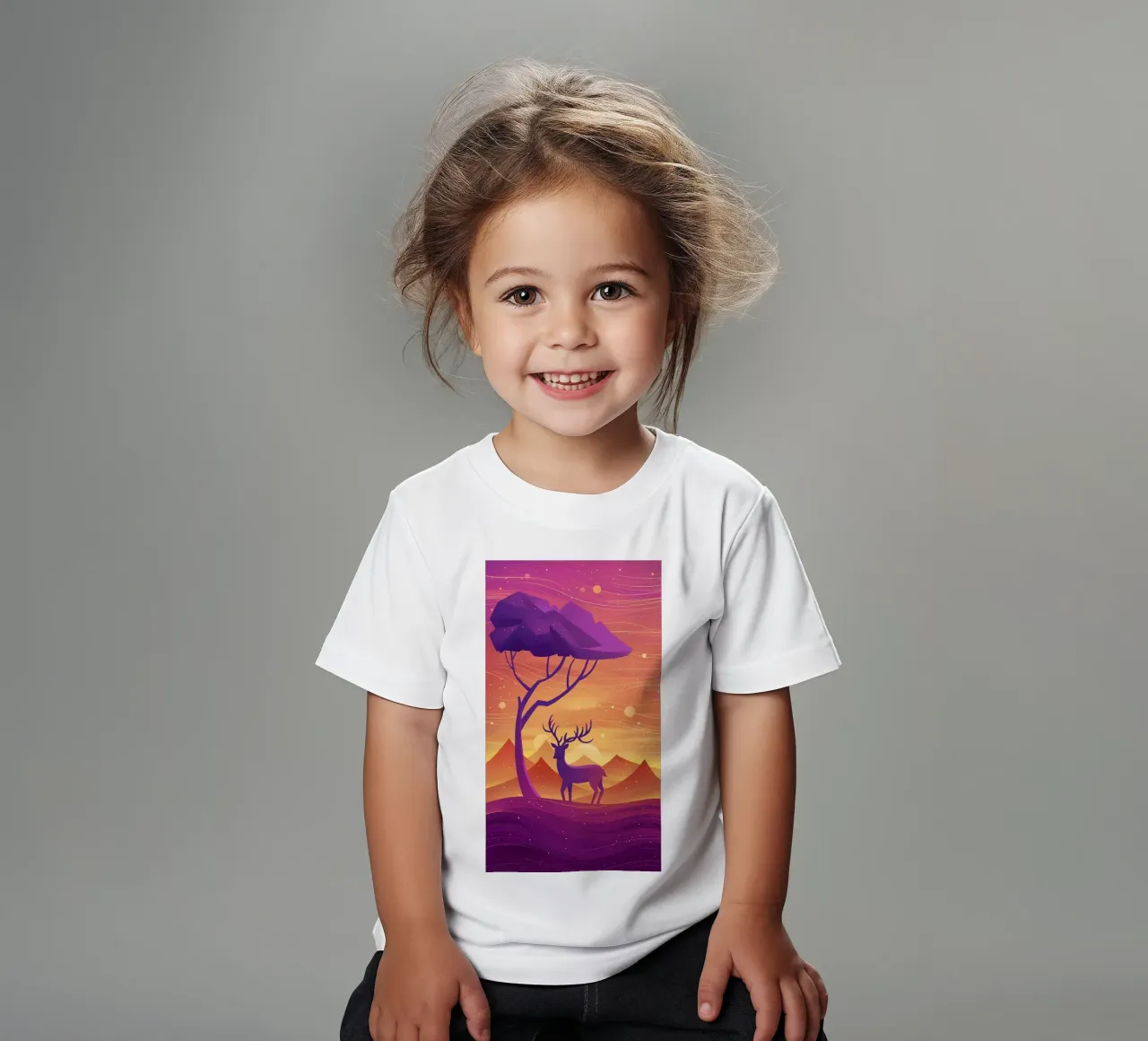 paesaggio t-shirt bambini da mitom