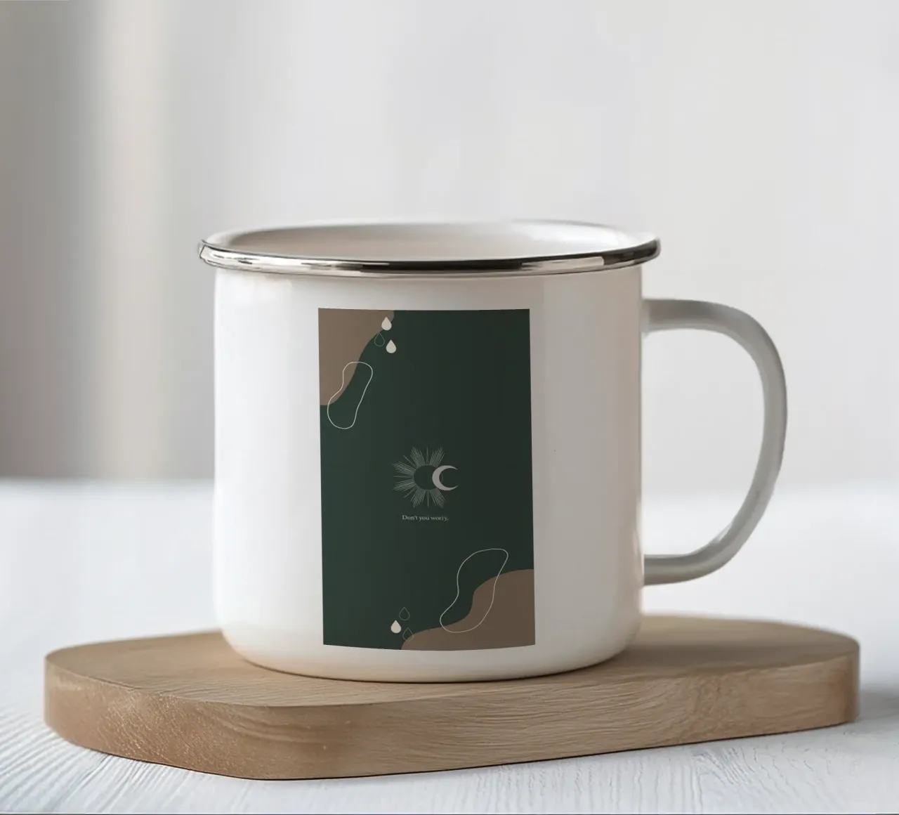 arte minimale tazza in smalto da diadang