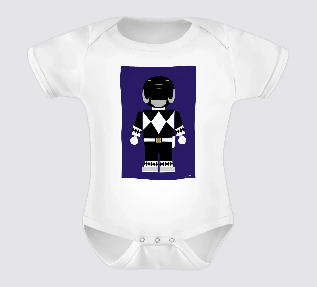 Power Ranger Toy Black babyrompertje korte mouwen van Rafa Gomes