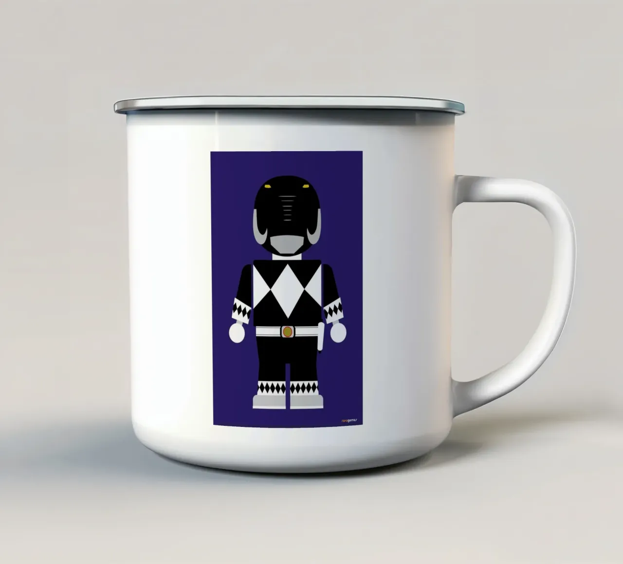 Power Ranger Toy Black tazza in smalto da Rafa Gomes