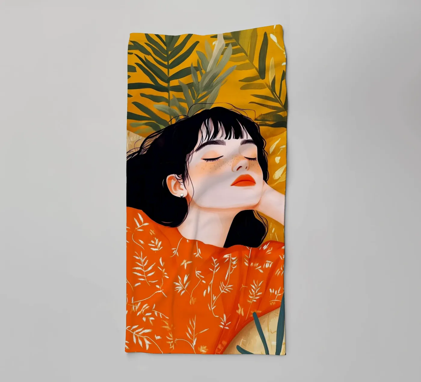 Sleep well badhanddoek van Justyna Jaszke JBJart