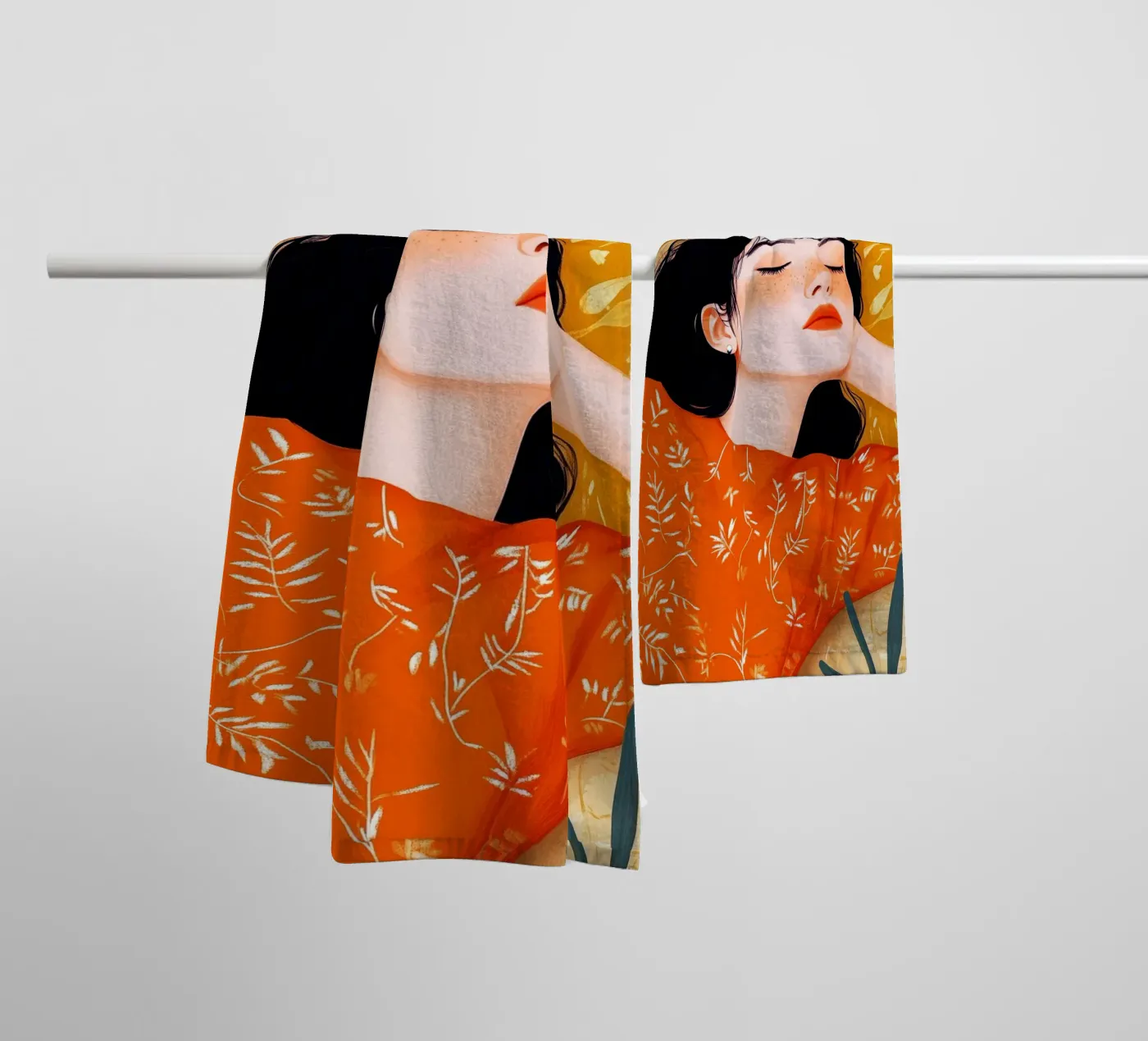 Sleep well badhanddoek van Justyna Jaszke JBJart