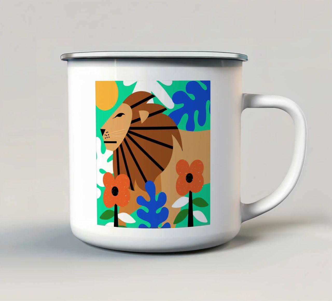 King of the Jungle tazza in smalto da Dharma
