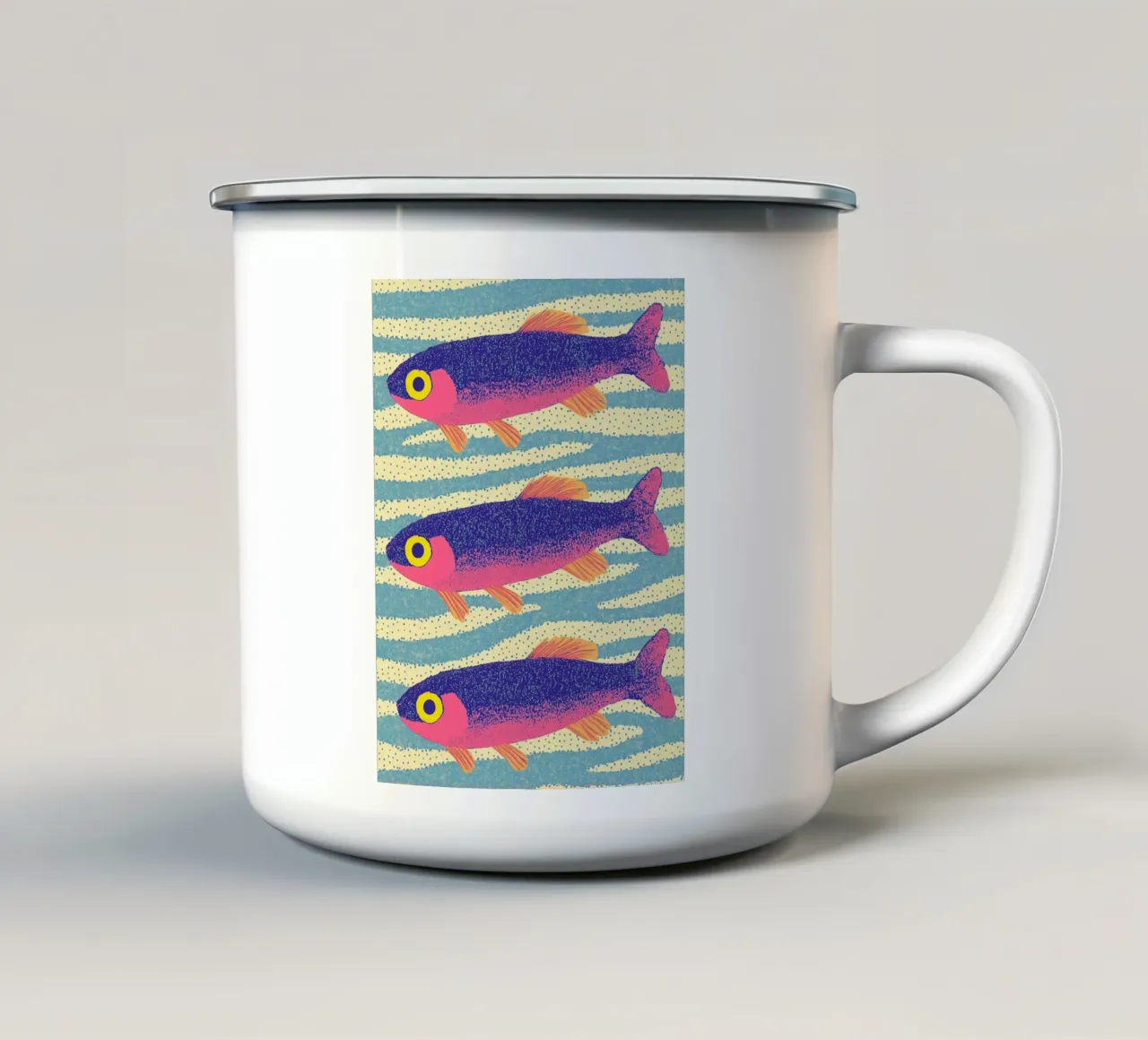 Pesce tropicale Sardina di mare Colore vibrante Oceano Costiero tazza in smalto da Kaji