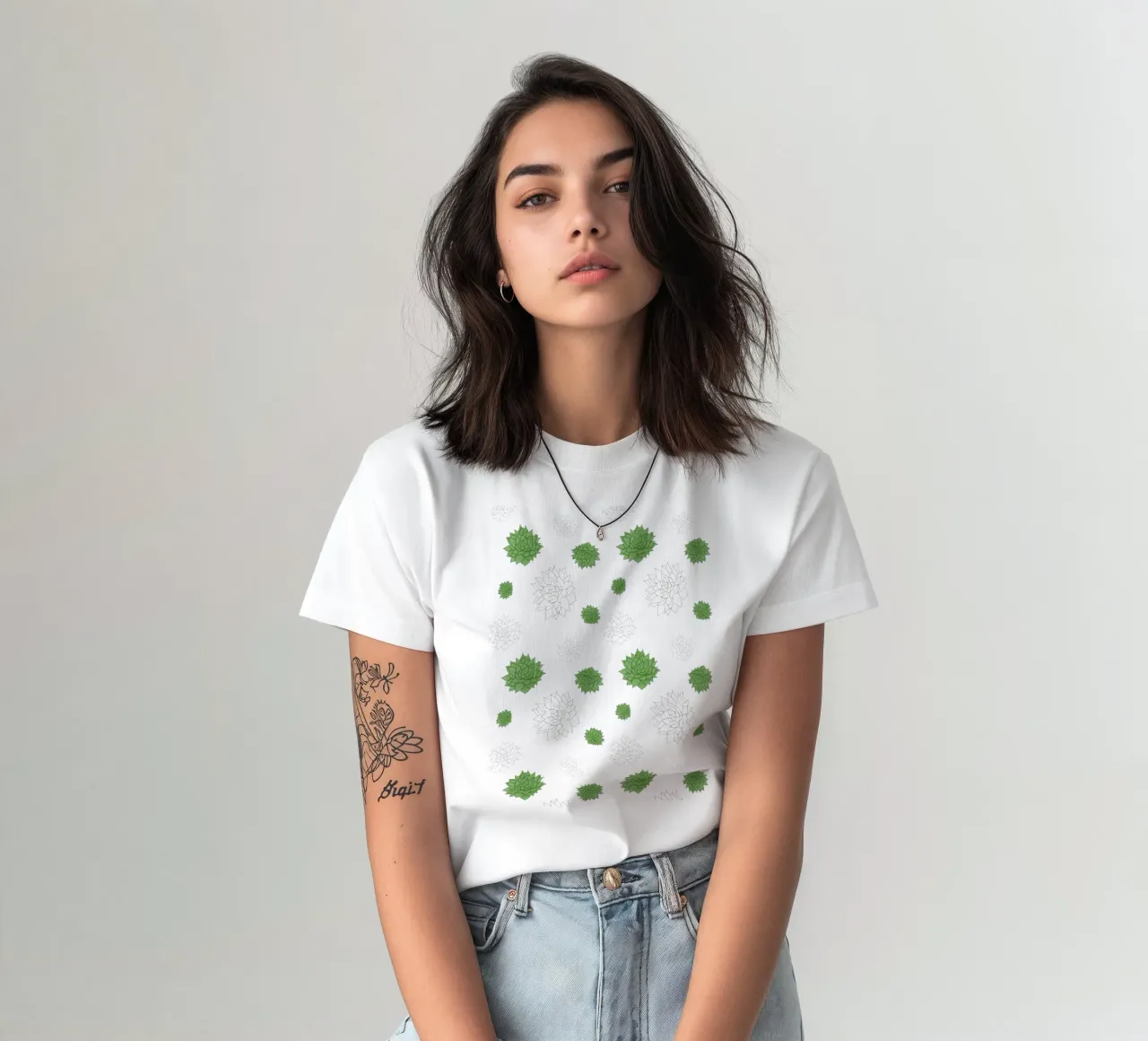 Succulent Echeveria Harmony t-shirt da Loobs