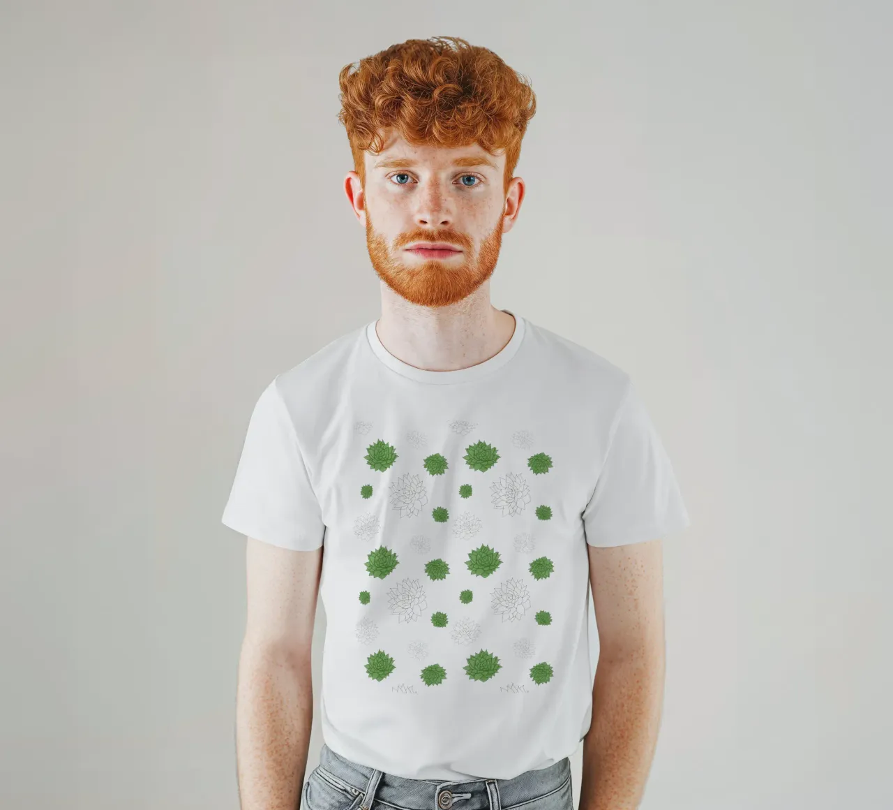 Succulent Echeveria Harmony t-shirt da Loobs