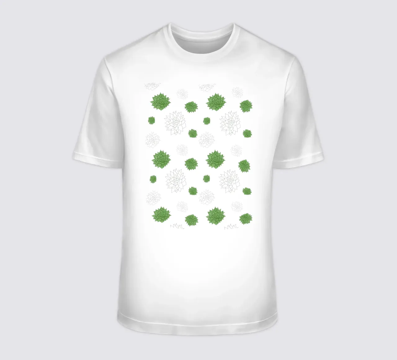 Succulent Echeveria Harmony t-shirt da Loobs