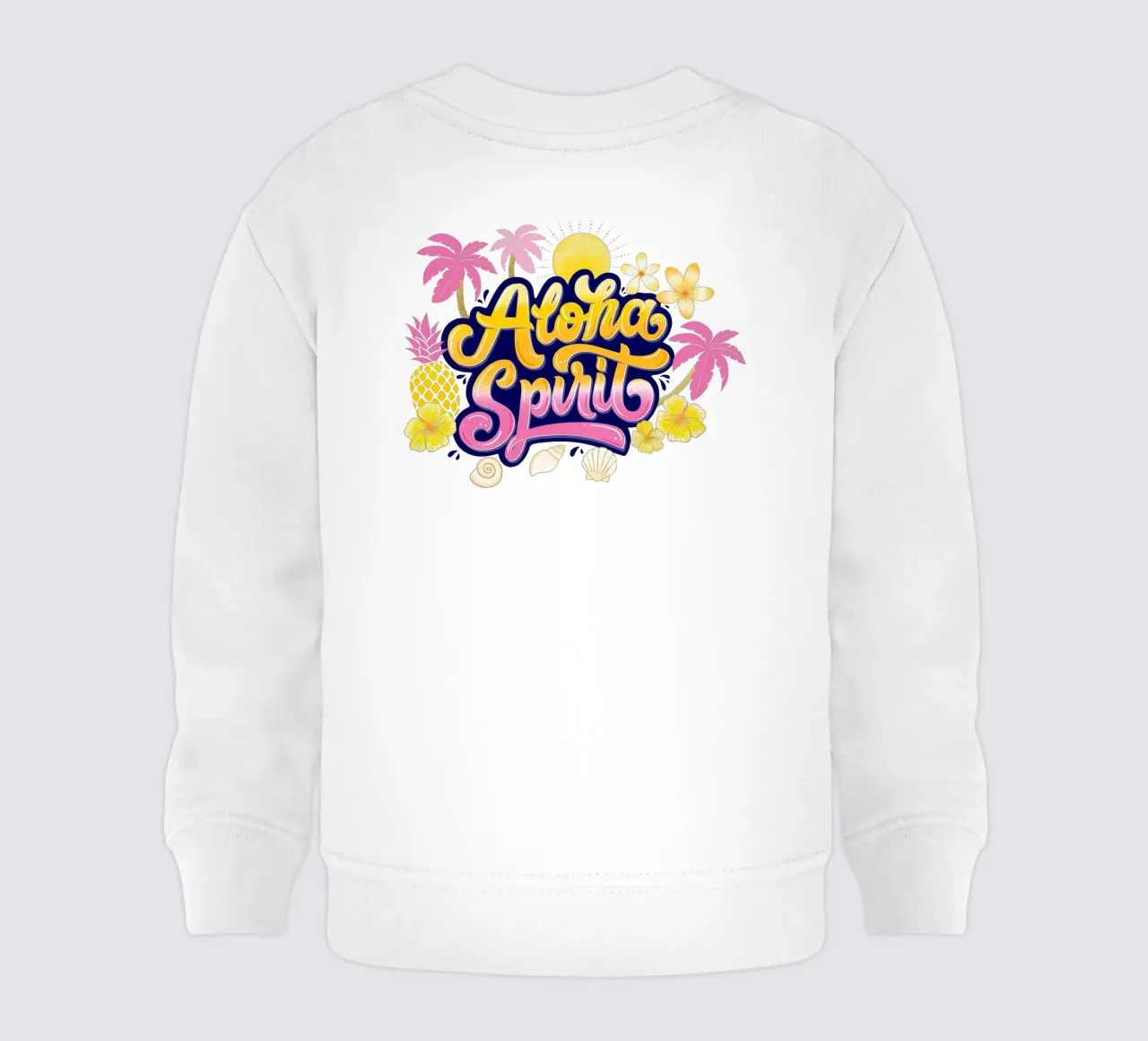 Spirito Aloha con ananas e palme. Scrittura a mano. felpa neonato da CalliLetters