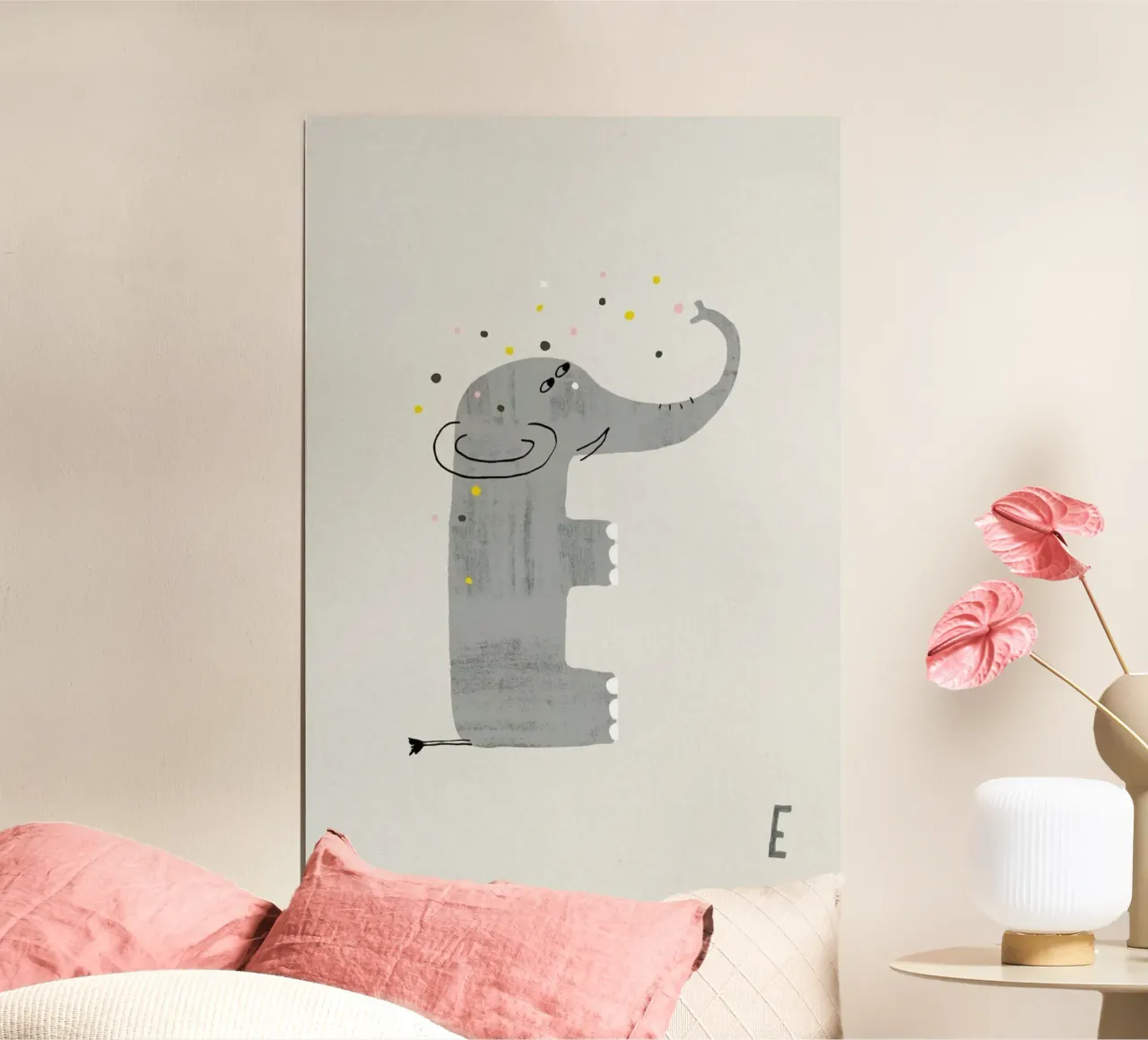 ABC Kids - E poster con telaio in plastica da typealive