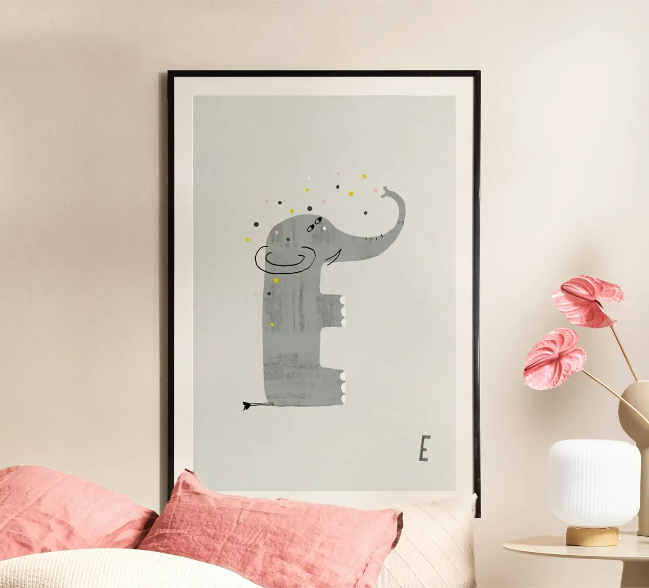 ABC Kids - E poster con telaio in plastica da typealive