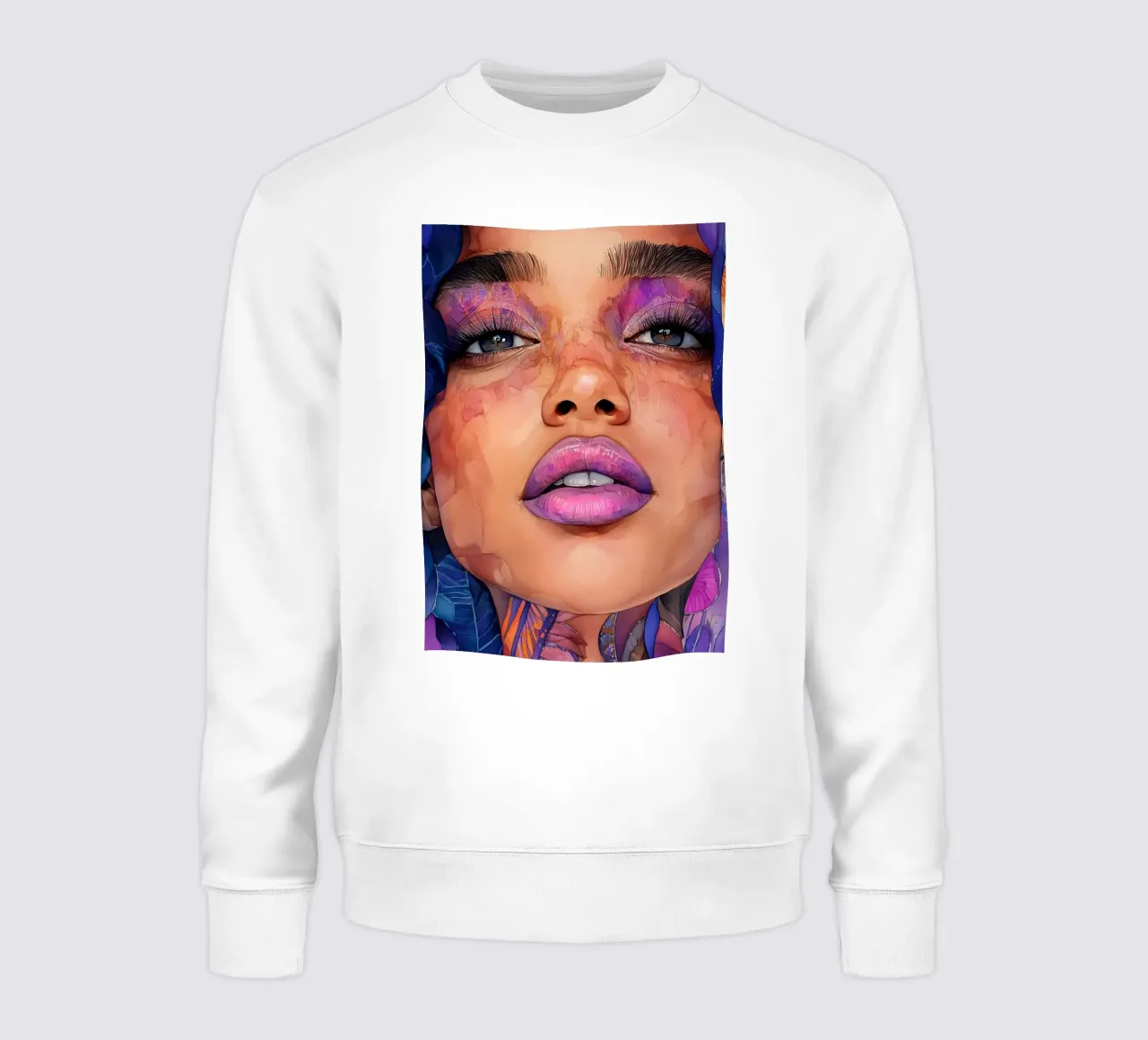 Labios rosas cara de mujer sudadera de Justyna Jaszke JBJart