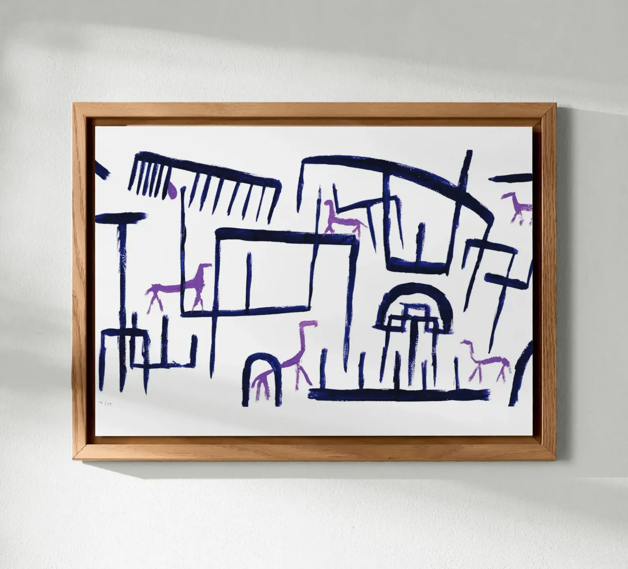 Animals in an Enclosure - Paul Klee alluminio dibond da Second Canvas