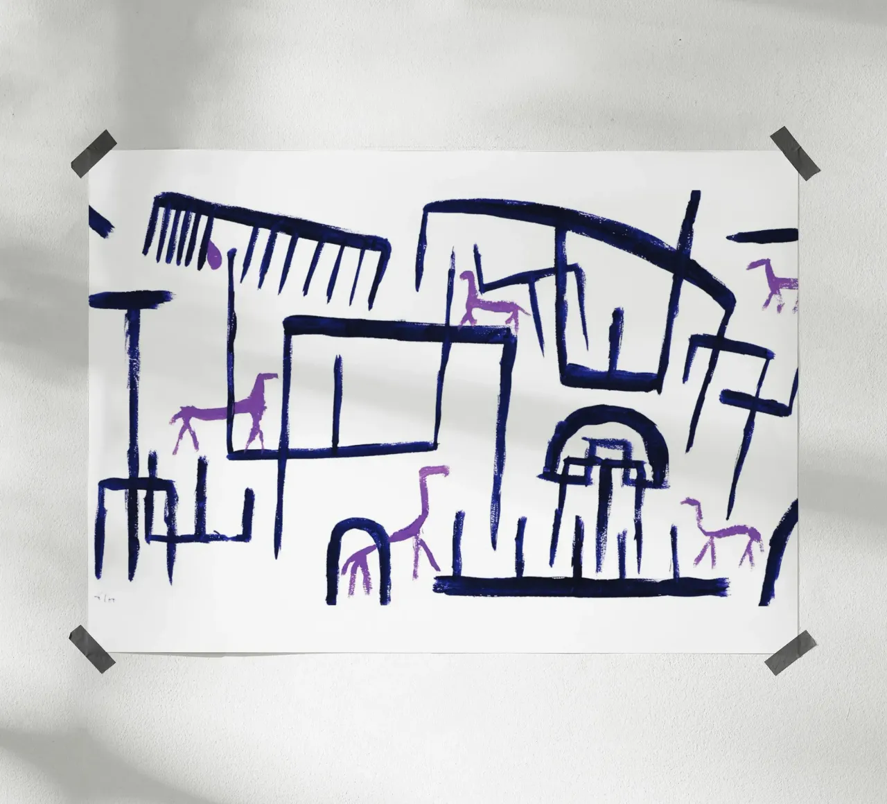 Animals in an Enclosure - Paul Klee carta hahnemühle da Second Canvas