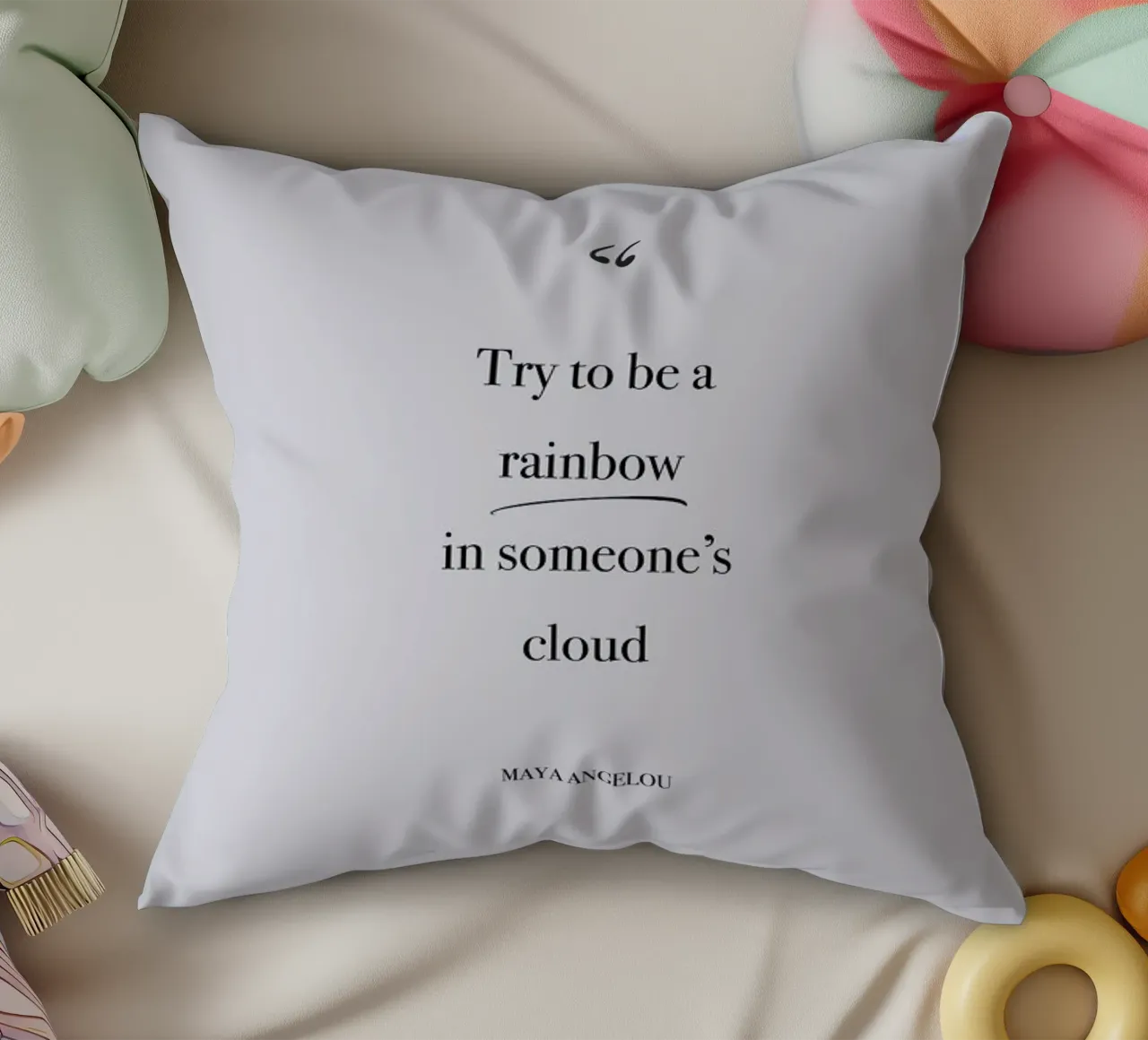 Try to Be a Rainbow cuscino da Studio One