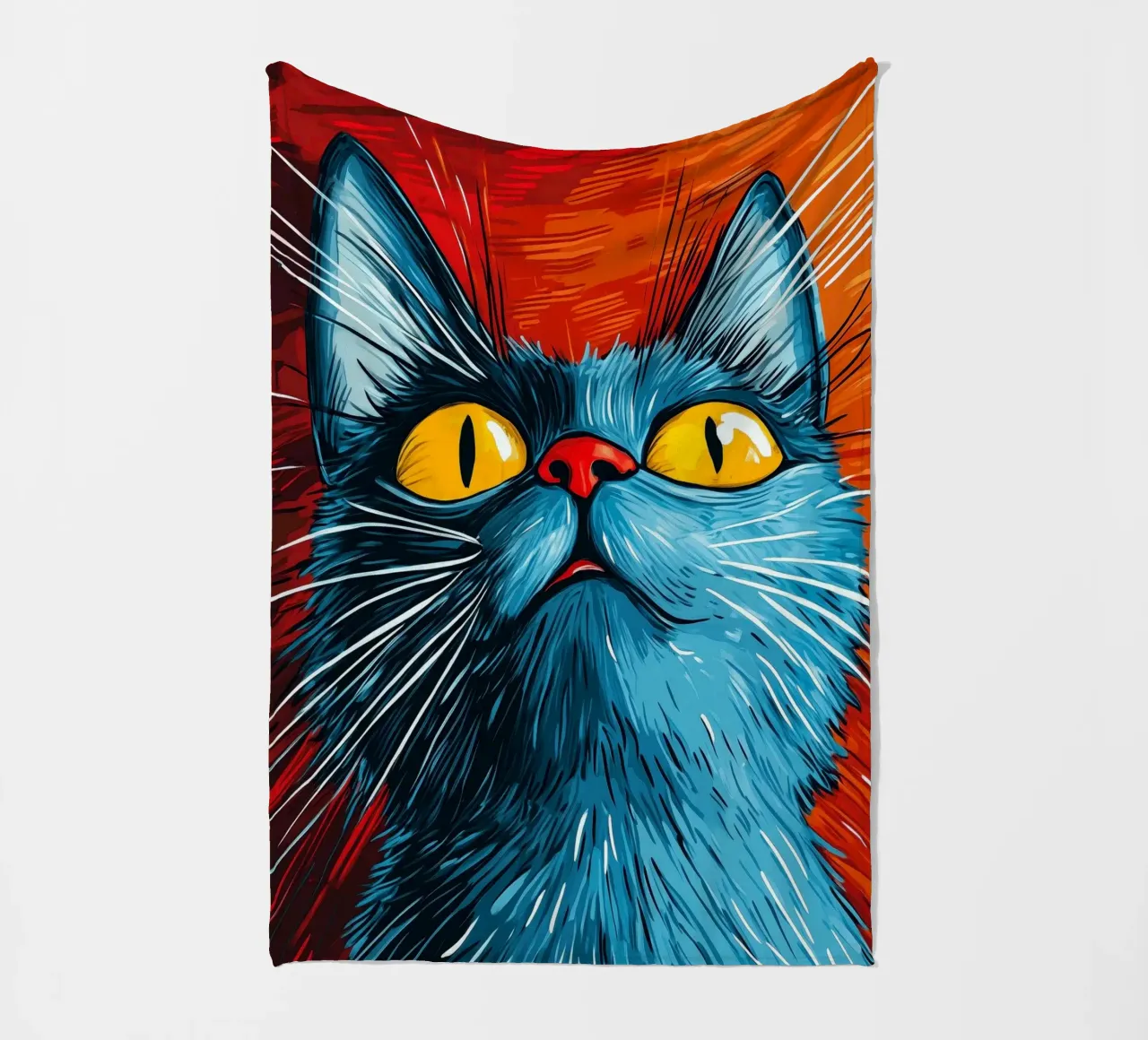 Gatto Toby coperta in pile da Justyna Jaszke JBJart
