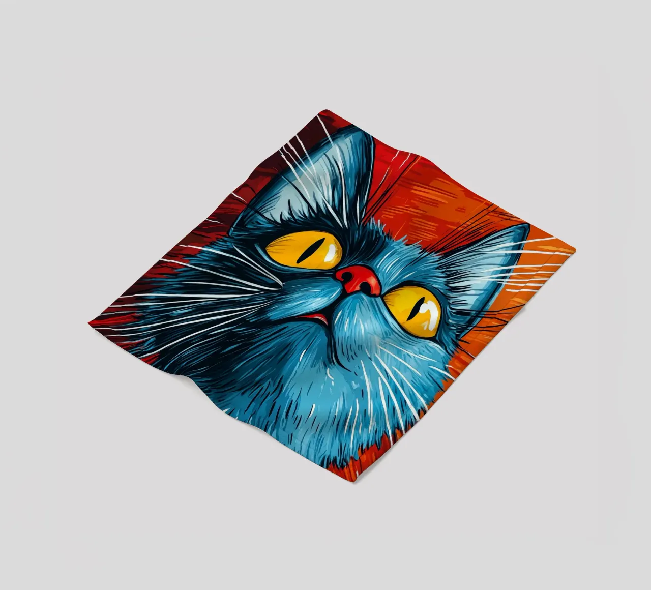 Gatto Toby coperta in pile da Justyna Jaszke JBJart