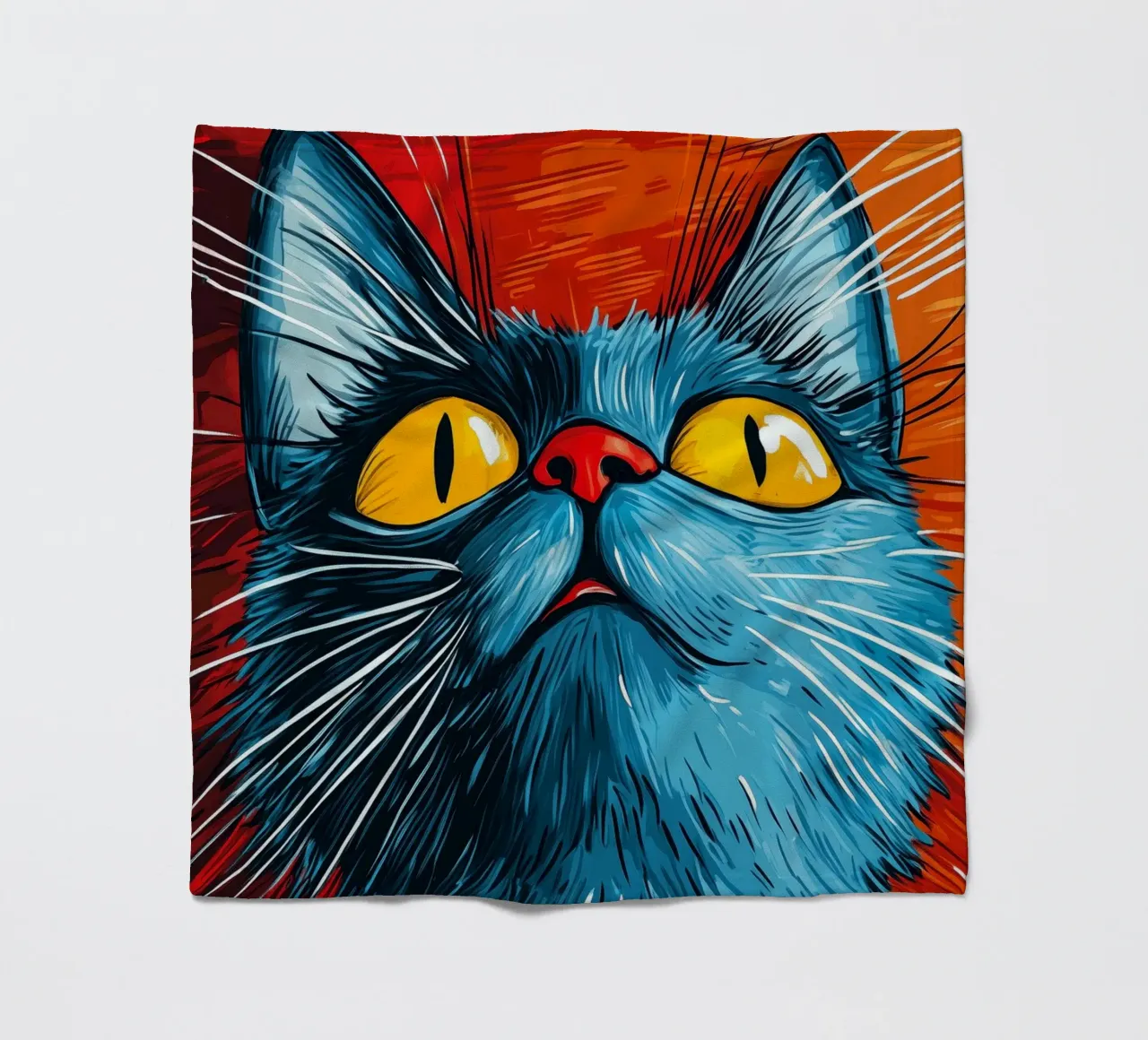 Gatto Toby coperta in pile da Justyna Jaszke JBJart
