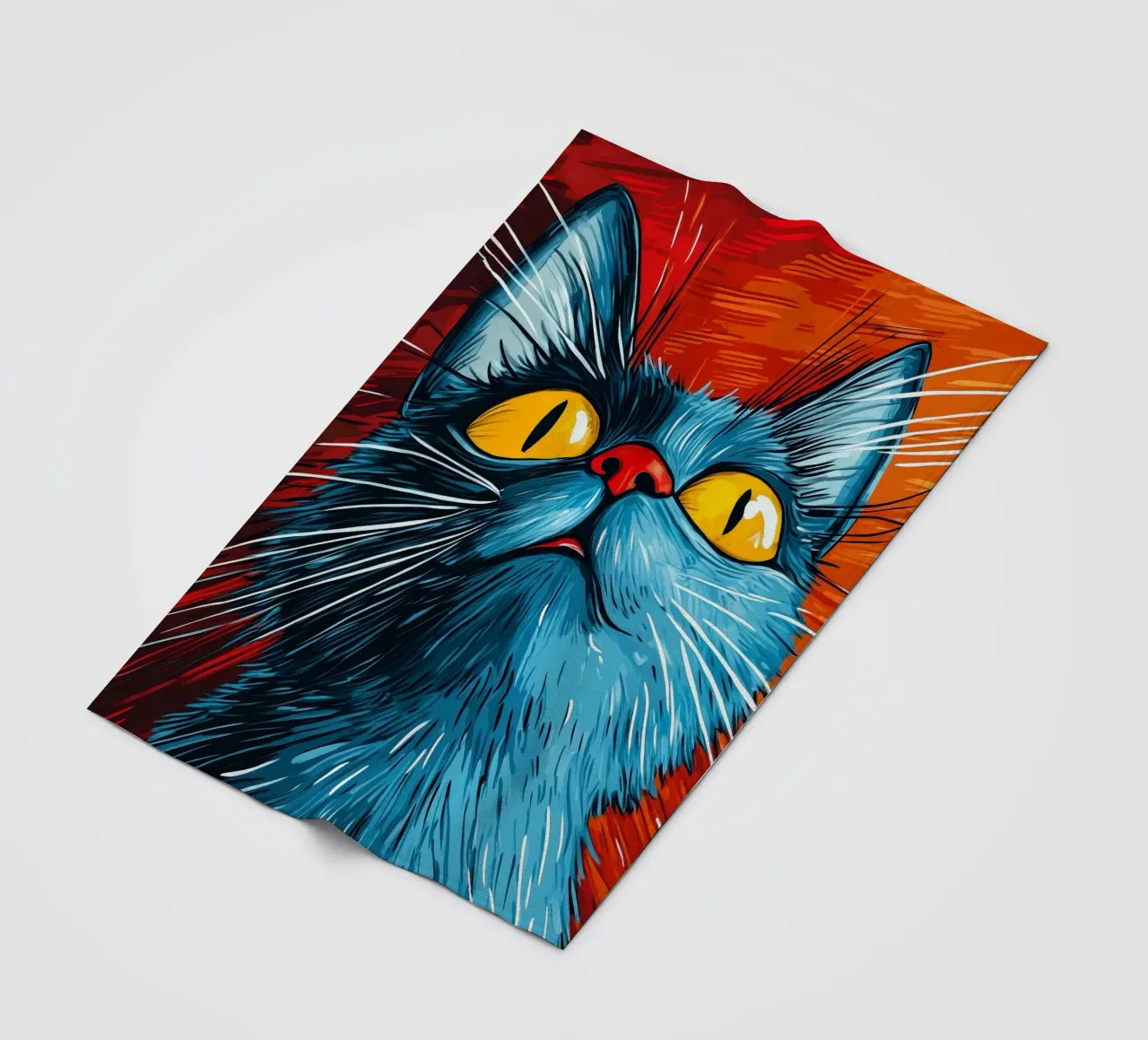 Gatto Toby coperta in pile da Justyna Jaszke JBJart