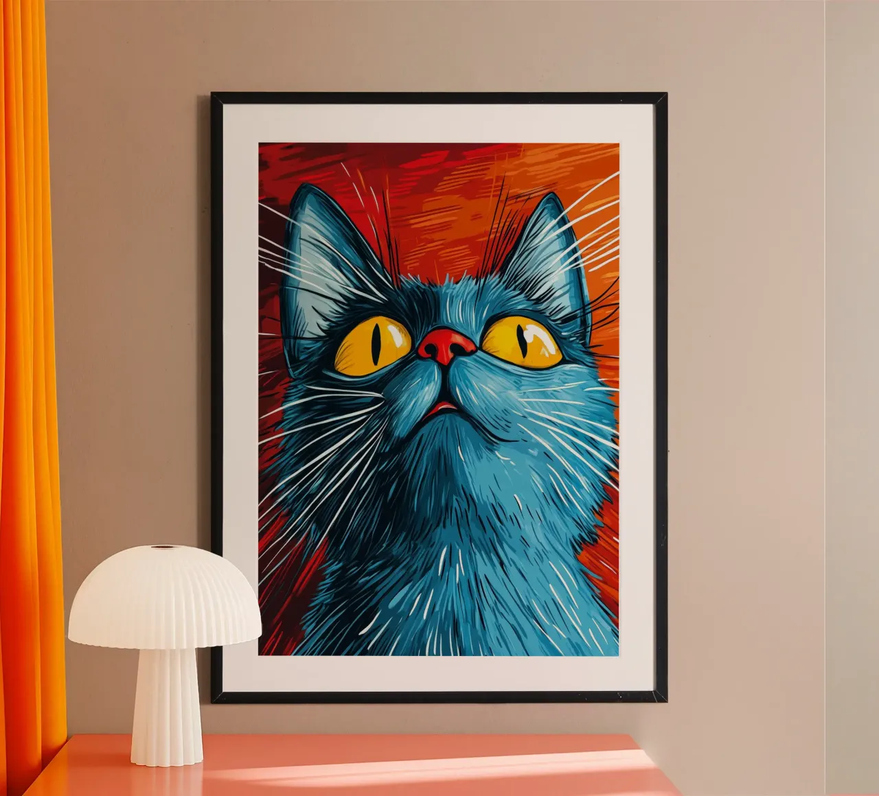 Cat Toby poster by Justyna Jaszke JBJart