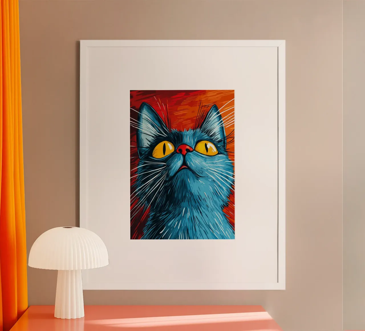 Cat Toby poster by Justyna Jaszke JBJart