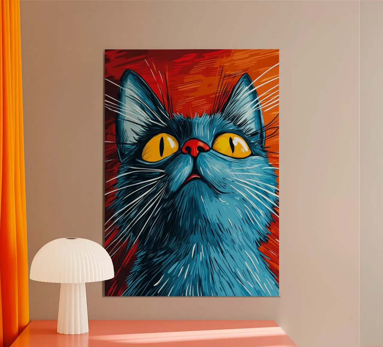 Cat Toby poster by Justyna Jaszke JBJart