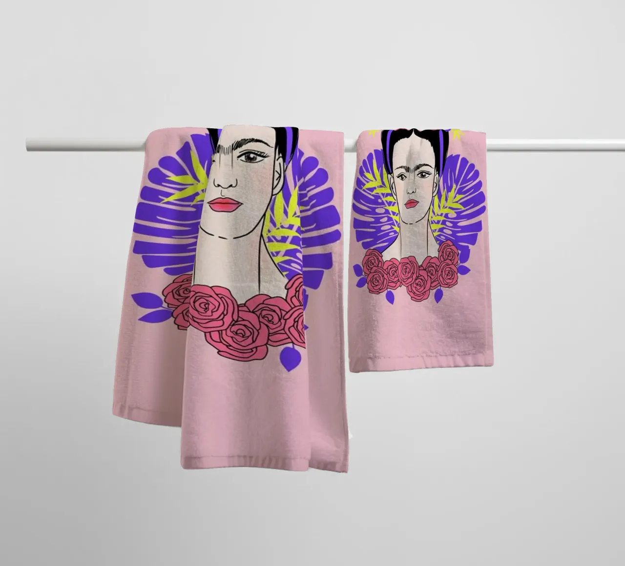 Tribute to Frida asciugamano da bagno da cafelab