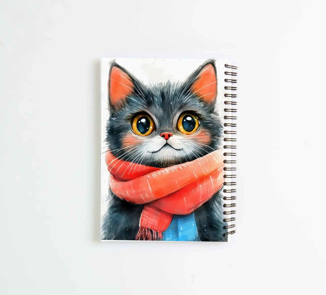 Cat Sylvester spiral notebook by Justyna Jaszke JBJart
