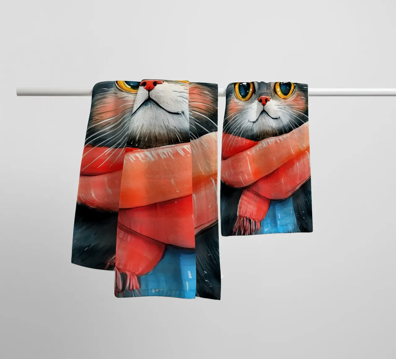 Cat Sylvester asciugamano da bagno da Justyna Jaszke JBJart