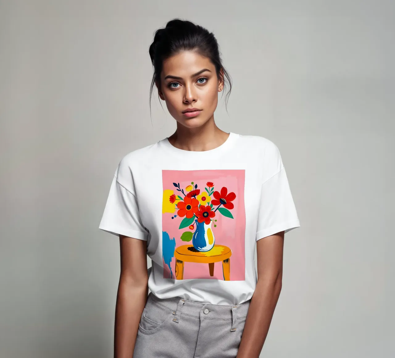 FLORES EN JARRÓN BODEGÓN camiseta de ARTOMATIC