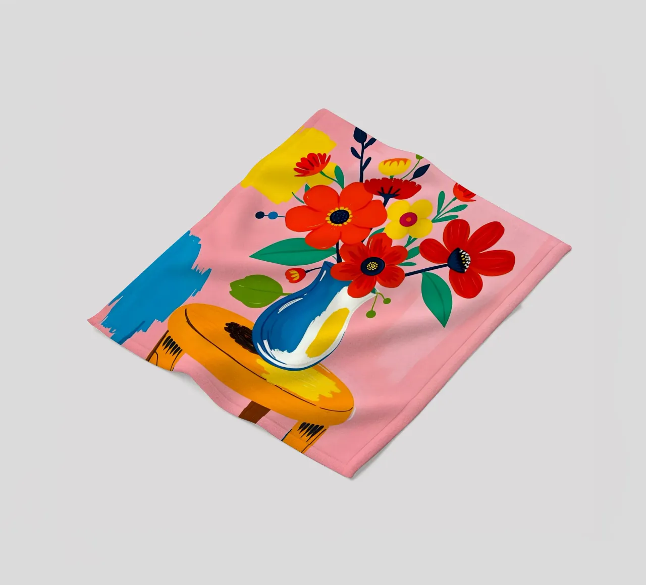 FLEURS DANS UN VASE NATURE MORTE plaid polaire de ARTOMATIC