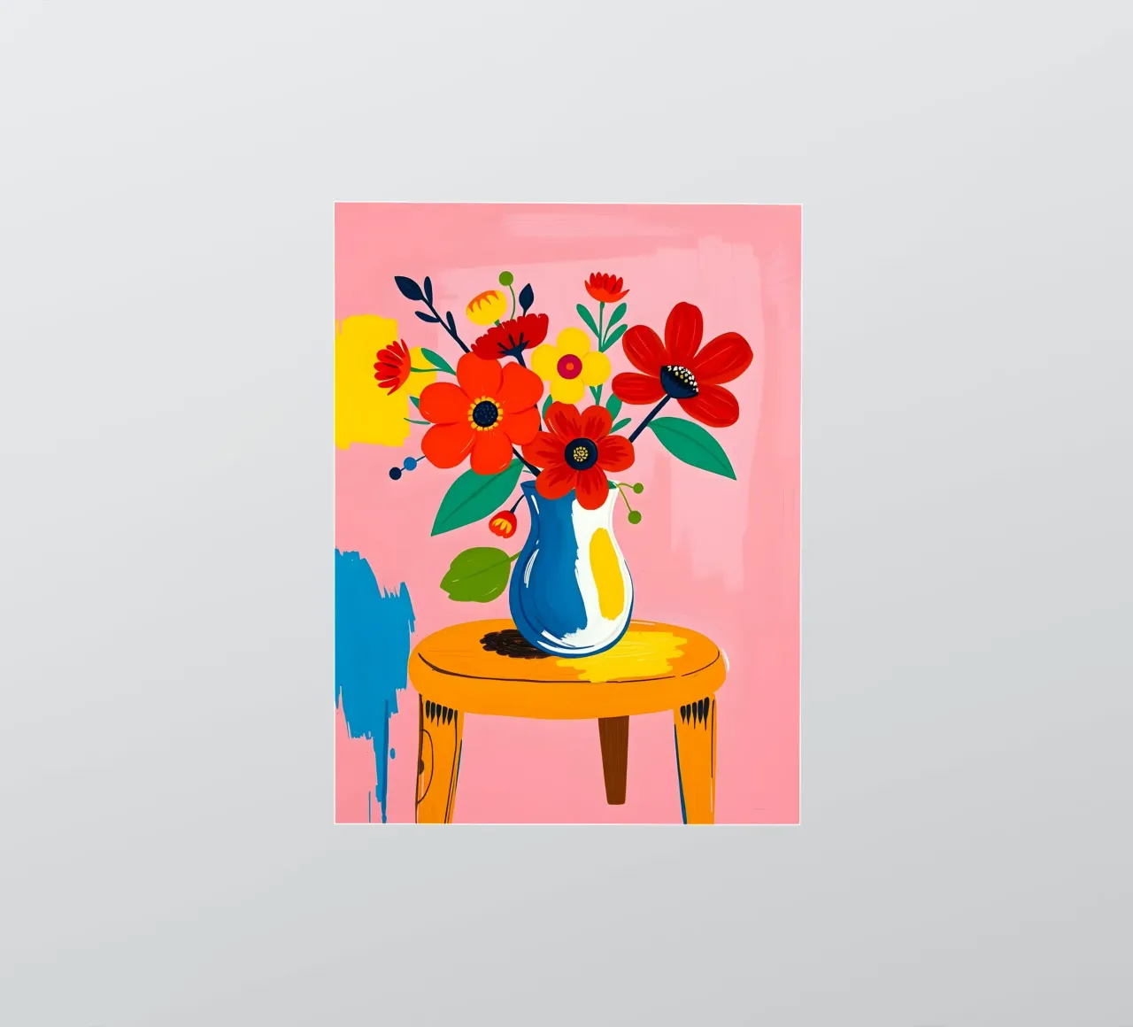 FLOWERS IN VASE STILL LIFE PAINTING sticker by ARTOMATIC