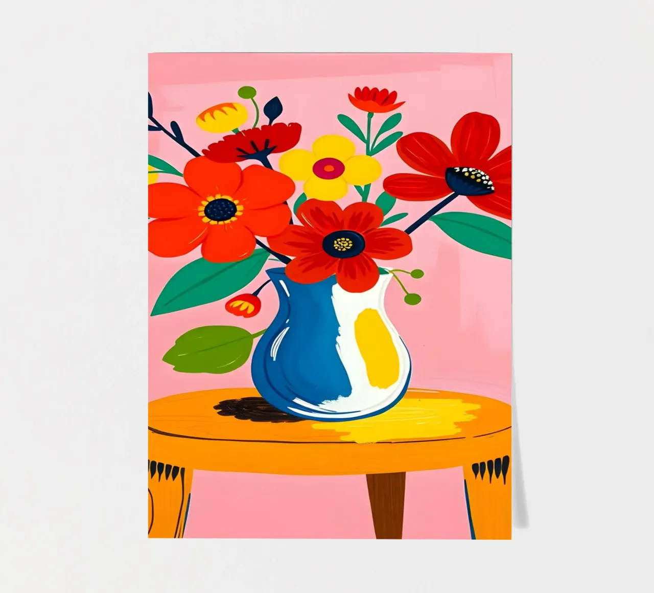 FLOWERS IN VASE STILL LIFE PAINTING sticker sheet by ARTOMATIC