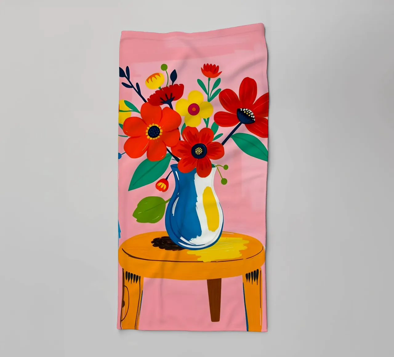 FLORES EN JARRÓN BODEGÓN toalla de baño de ARTOMATIC