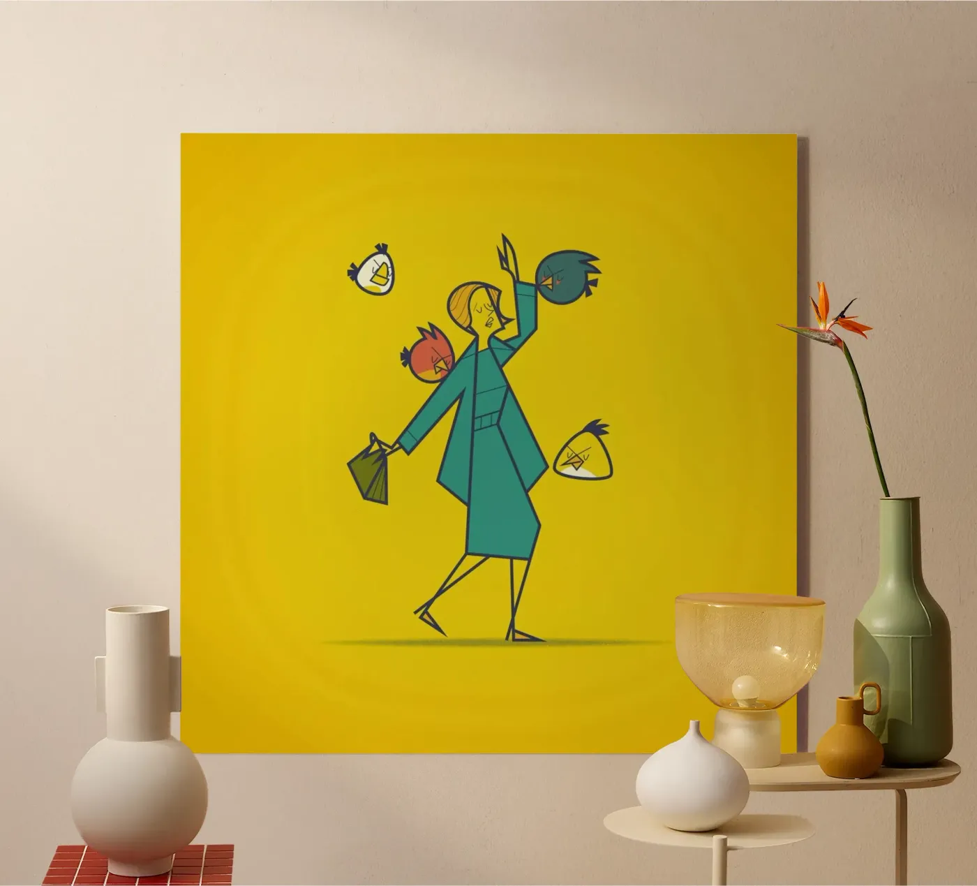 Birds Angry plexiglass da Ale Giorgini