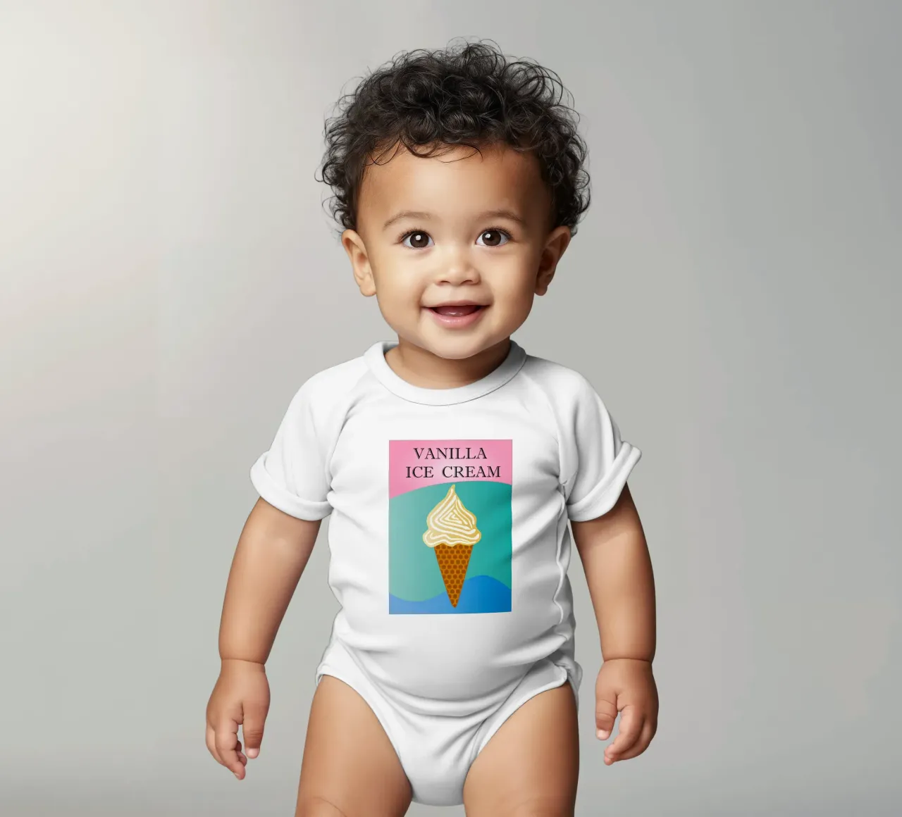 Vanilla Ice Cream body neonato maniche corte da SunflowerDE