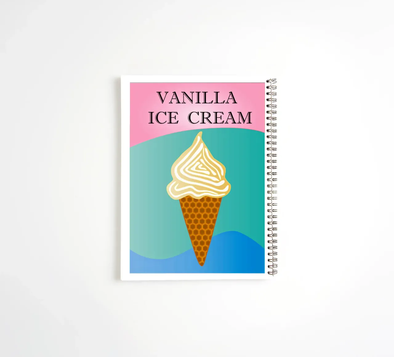 Vanilla Ice Cream spiral notebook by SunflowerDE