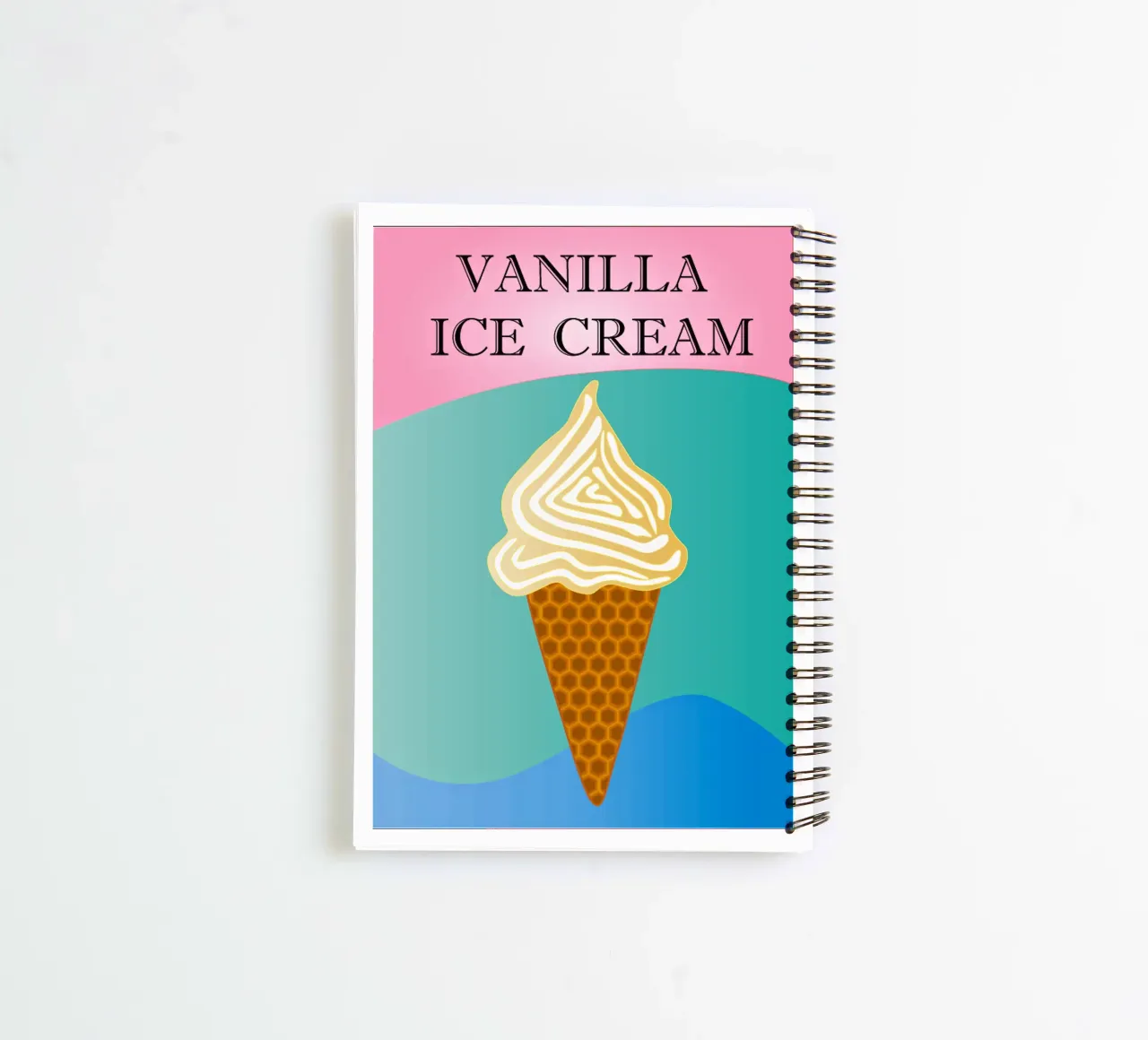 Vanilla Ice Cream spiral notebook by SunflowerDE
