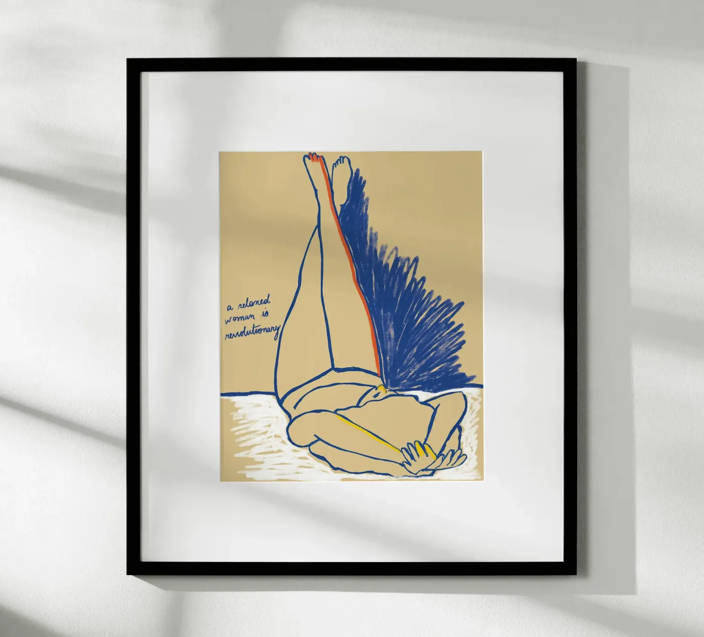 A relaxed woman is revolutionary poster by tainah negreiros