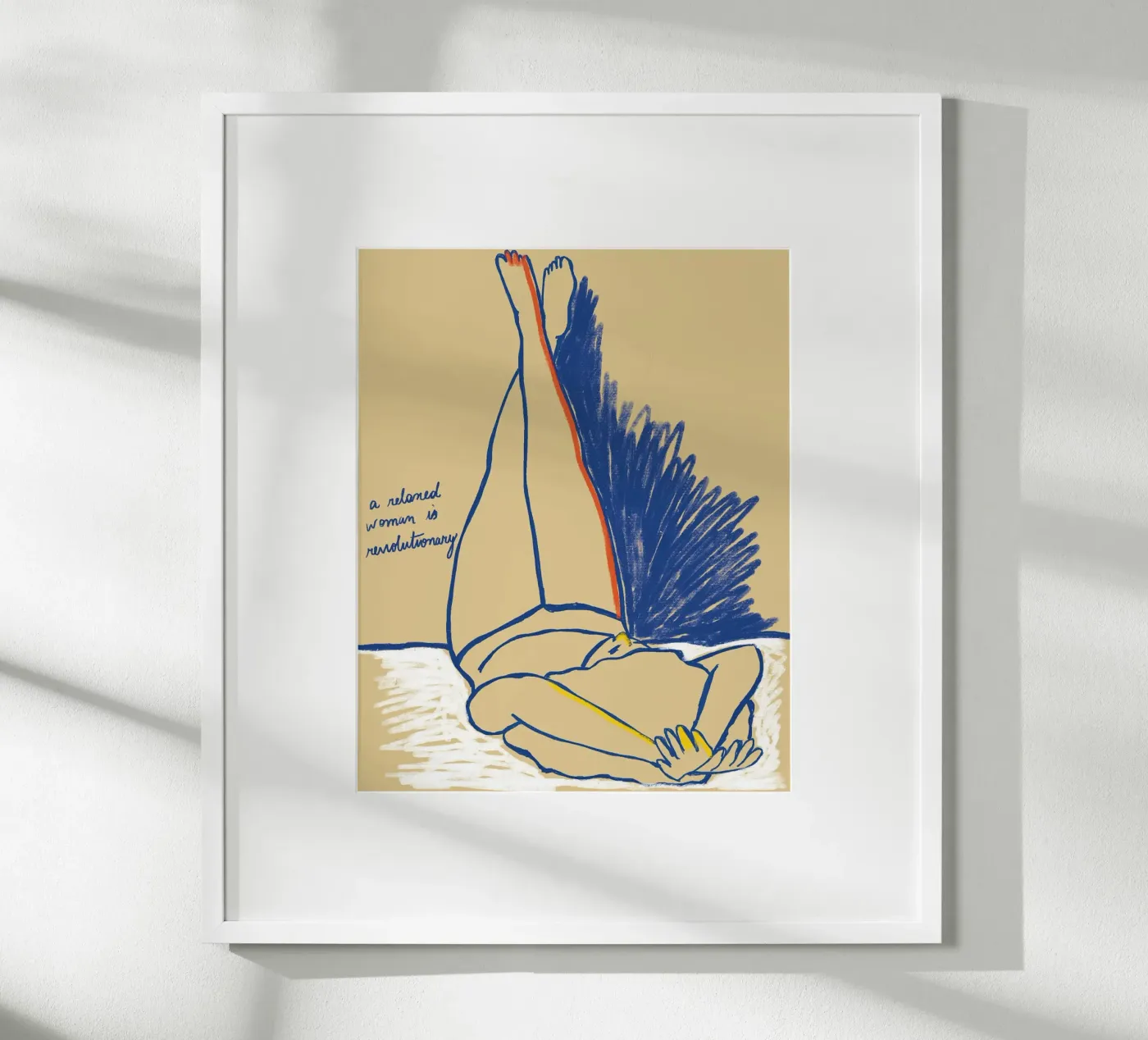 A relaxed woman is revolutionary poster by tainah negreiros