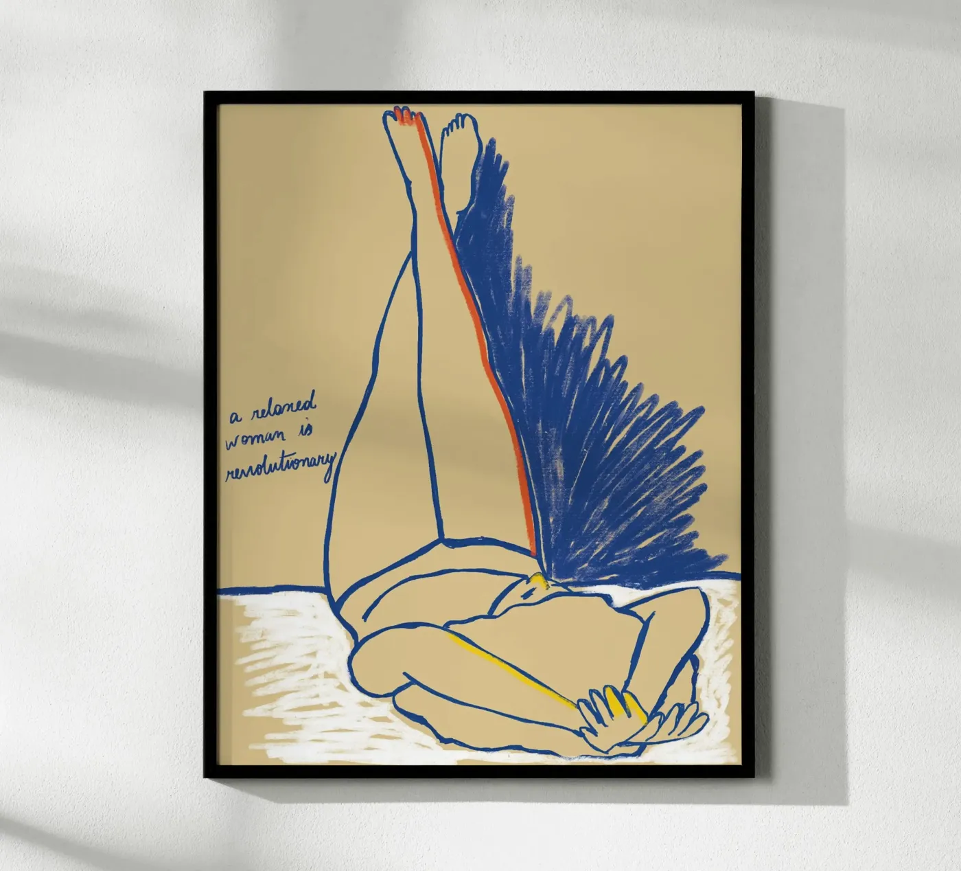 A relaxed woman is revolutionary poster by tainah negreiros